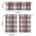 thumbnail image 6 of Kitchen Curtains 36 Inch Short - 3 Panel Set, Rod Pocket Window Curtain, 100% Polyester for Farmhouse, Cafe, Kitchen, Living Room, Bedroom, Rustic Buffalo Plaid & Geometric Design, Easy Wash, 6 of 6