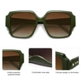 thumbnail image 3 of Gafas de Sol SOJOS Retro Cuadradas Polarizadas SJ2359 Verde/Marrón, 3 of 5