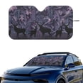 thumbnail image 2 of Xixirimido Car Windshield Sun Shade Foldable Sunshade Front Window Cover Sun Visor for Trucks SUVs Sedan Universal Car Interior Accessories, Hunting Deers Purple Forest Camo, 2 of 8