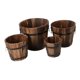 thumbnail image 3 of Juego de 4 macetas de madera para plantas, ideales para oficina, dormitorio, interiores y exteriores. Boca plana, 3 of 8