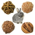 thumbnail image 2 of WE-POLUJ Small Animal Grass Balls Rolling Chew Toys for Bunny Rabbit Squirrel Hamster 4PC, 2 of 8