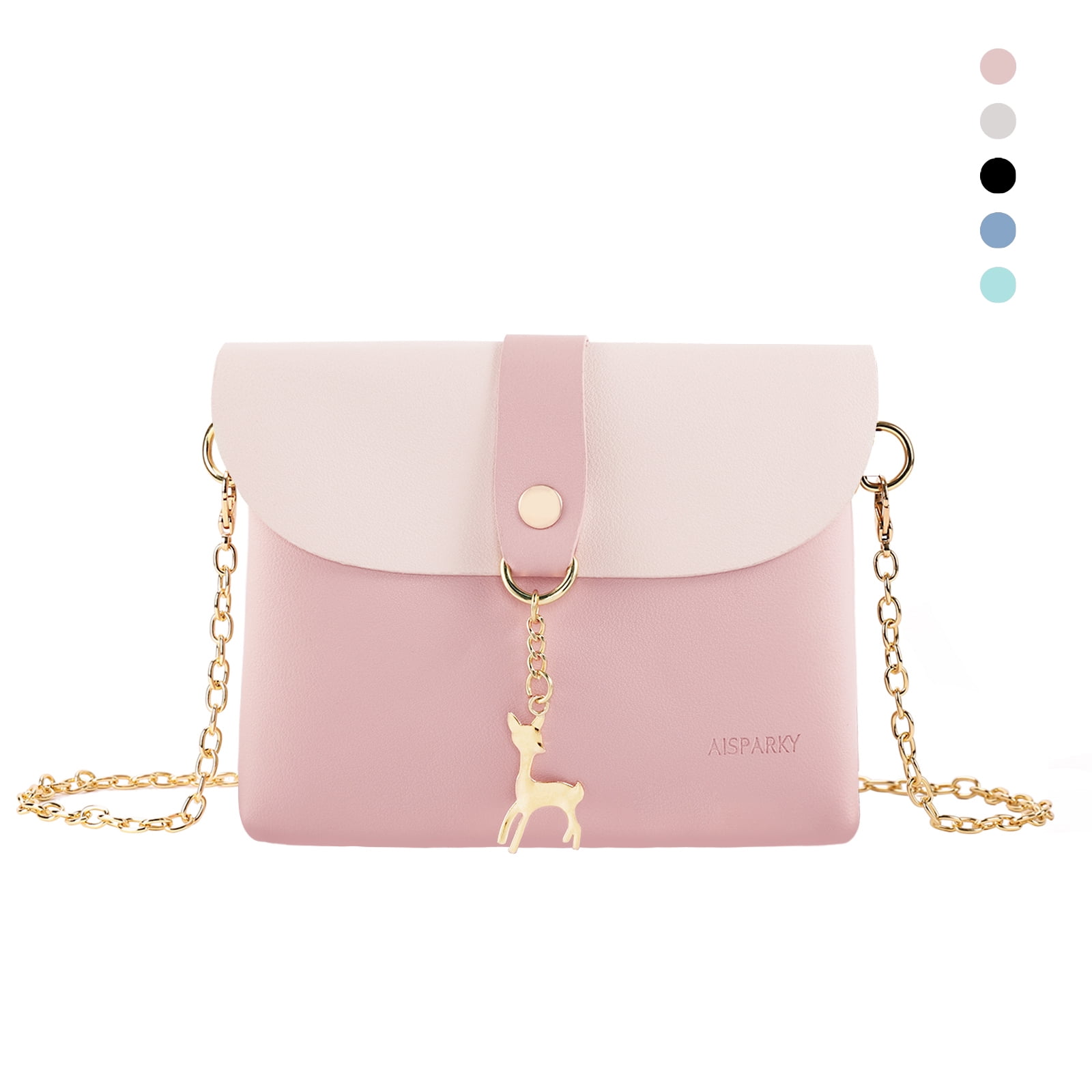 AISPARKY Small Crossbody Purse PU Leather Small Bag for Girls With