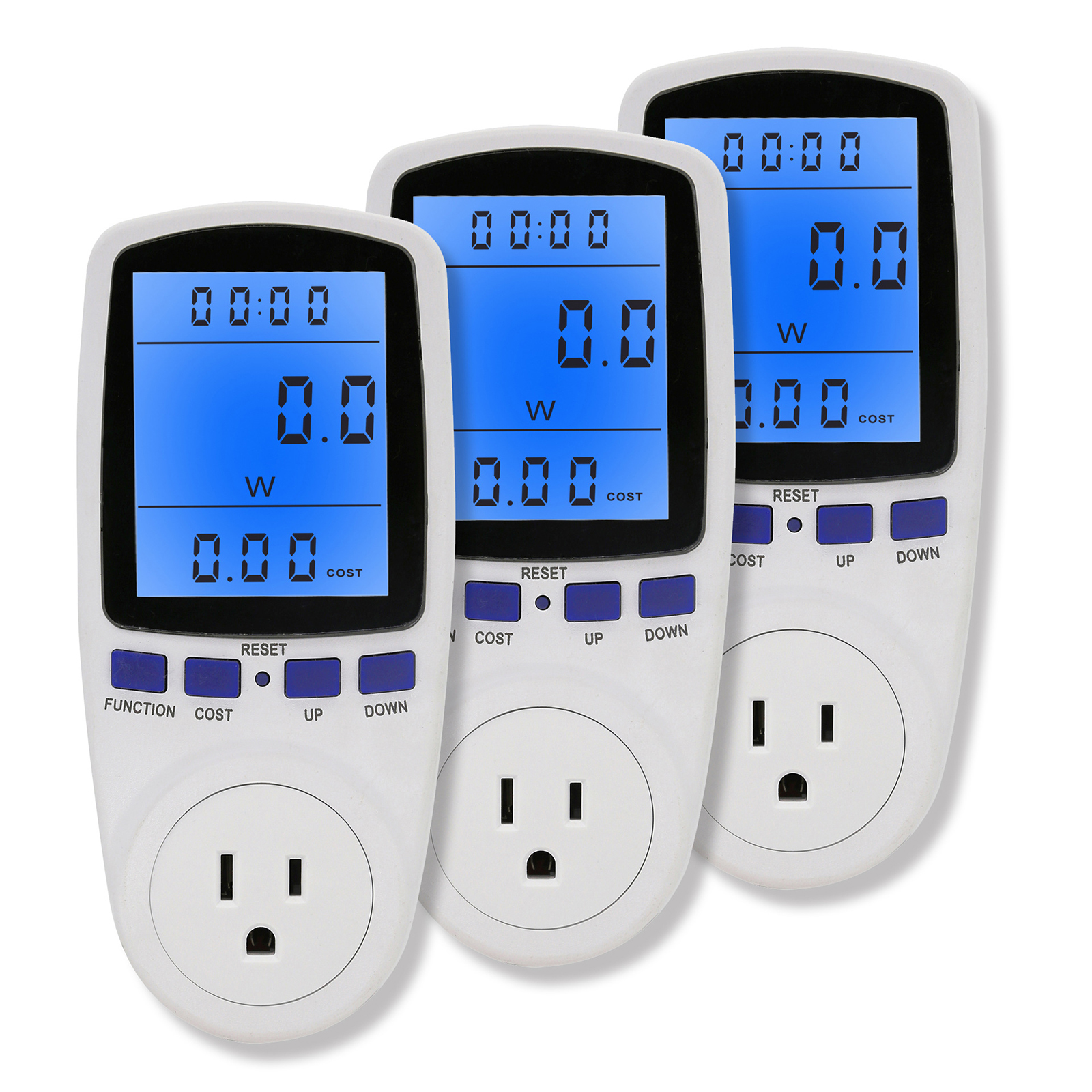 SOONHUA Power Meter Energy Voltage Amps Electricity Usage Monitor, Digital Meter Measuring Outlet Socket Volt Voltage Wattmeter, Electricity Usage Monitor for Home