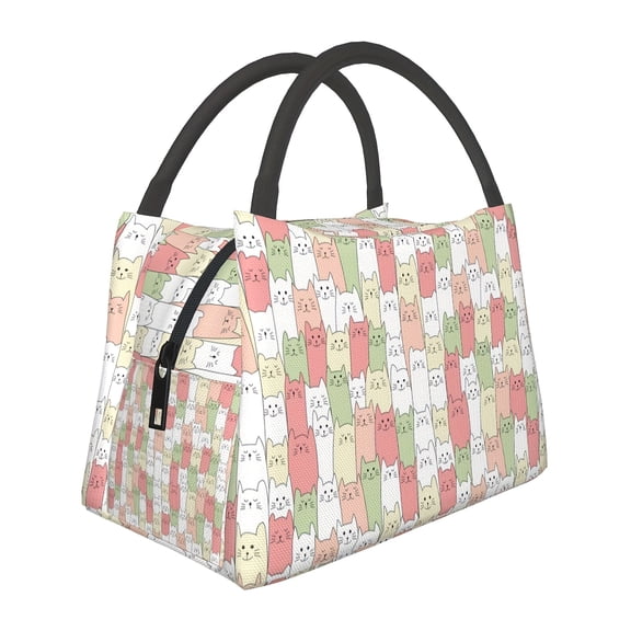 Reusable Insulated Lunch Bag, Hand Washable, Leak-proof, Rectangular Polyester Insulated Cold Chain Bag, Suitable for Work, Picnic, Beach, Camping, Lunch Box, Lunch Container