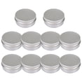 thumbnail image 1 of Premium Silver Aluminum Cosmetic Containers for Travel-Size Balms and Homemade, 1 of 12