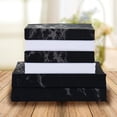thumbnail image 2 of Mocassi 4-Piece Fitted Sheet Set with Smart Pockets Eloise Marble Printed - 1500 Thread Count, Wrinkle Resistant and Super Soft Material, Marble Sheet Set, King, Twin, Onyx Black, 2 of 5