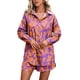 thumbnail image 2 of VISgogo, pantalones cortos para mujer, traje de ocio, estampado a la moda/color sólido, manga larga, camisa de un solo pecho, pantalones cortos con cintura elástica VISgogo moda, 2 of 7