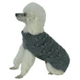 thumbnail image 4 of Pet Life ® Butterfly Stitched Heavy Cable Knitted Fashion Turtle Neck Dog Sweater, 4 of 4