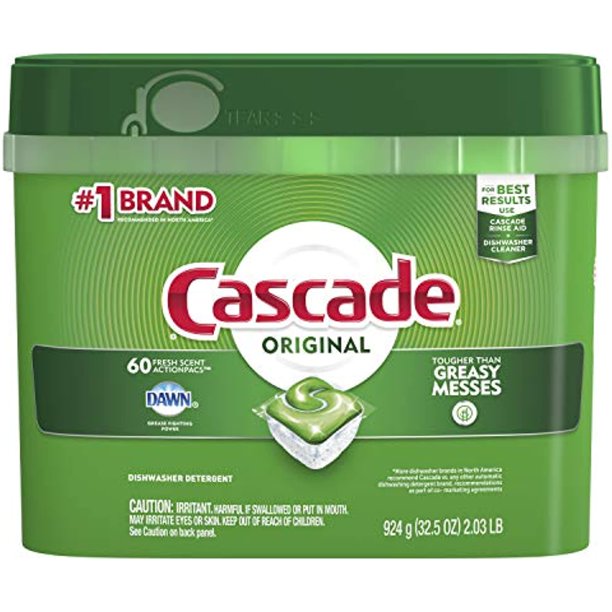 Cascade Actionpacs, Dishwasher Detergent Pods, Fresh Scent, 60 Count