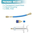thumbnail image 7 of Oil and Dye Injectors Kit 30ml/1 Oz Hand Push Compressor Manual AC Oil Dye Injector with Quick Coupler 1/4 SAE Connector Car HVAC Compressor Oil Dye Injector Refrigerant Tool, 7 of 7