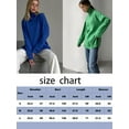 thumbnail image 3 of SEARIPE Women Solid Turtleneck Sweater Casual Long Sleeve Knitted Pullover Sweater Tops with Side Split Royal Blue L, 3 of 5