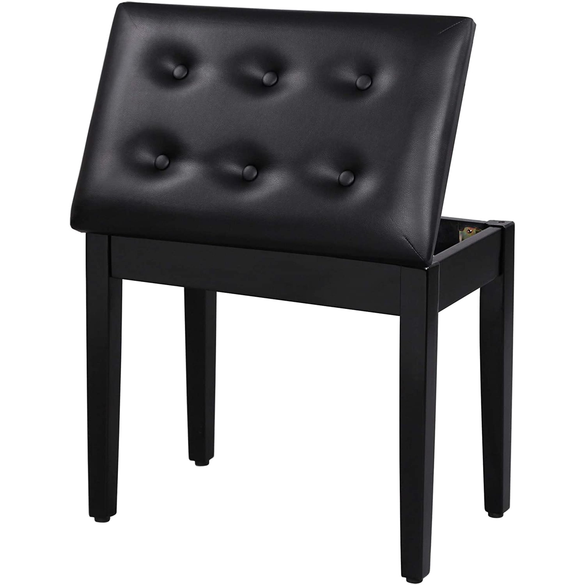 Mics Piano Bench With Padded Cushion And Storage Compartment For Books Vanity Stool Tufted Wooden Seat Canada Mics Piano Bench With Padded, Piano Bench With Storage Canada