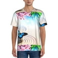 thumbnail image 4 of Haiem Hip Hop Hipster Baseball Jersey Button Down Shirts Sports Uniforms Men Women Jersey(Butterfly In Blossoms Zen,Medium), 4 of 9