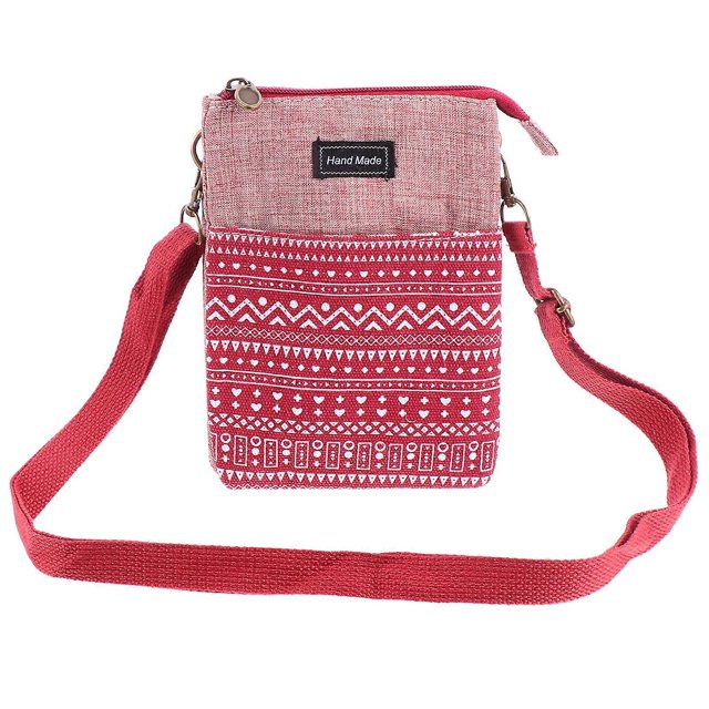 1pc 6inch Mobile Phone Storage Bag Purse Bag Cross Body Cotton Bag Portable Bag
