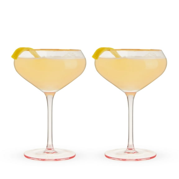 Twine Crystal Coupe Glasses for Martini & Other Cocktails, 11.5 oz Set of 2