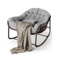 thumbnail image 2 of Kojooin Oversized Outdoor Rocking Chair, Comfy Papasan Rocker for Patio, Garden, Porch, Lawn or Bedroom, 2 of 7