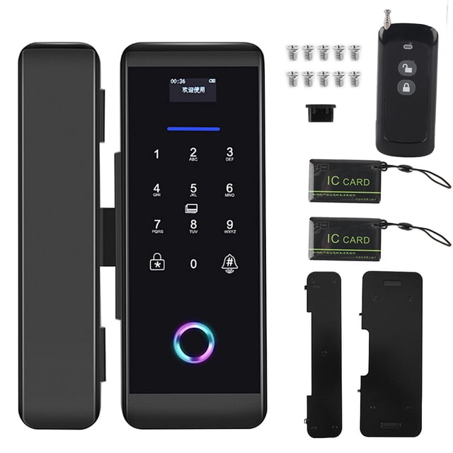 Cerradura de teclado, contraseña de huella digital, tarjeta IC, cerradura de puerta de vidrio, cerradura de timbre de puerta, diseño de última generación