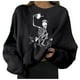 thumbnail image 1 of Moda mujer Halloween calavera estampado cuello redondo manga larga suelta sudadera blusa Tops Fridja  bvmnju1319, 1 of 8