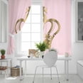 thumbnail image 5 of Fsddascl Golden Crown Blackout Curtains for Bedroom/Living Room, Thermal Insulated Kitchen Curtains, Pink Modern Minimalist Abstract Art Grommet Darkening Window Treatment Drapes 52"x63"x2, 5 of 6