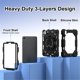 thumbnail image 4 of Funda Resistente a Golpes para iPad mini 2024 / mini 6, Funda Protectora de Silicona Anti-caída + Capa de PC con Soporte de Asa Cuadrada Giratoria de 360° y Correa para el Hombro, Negro, 4 of 7