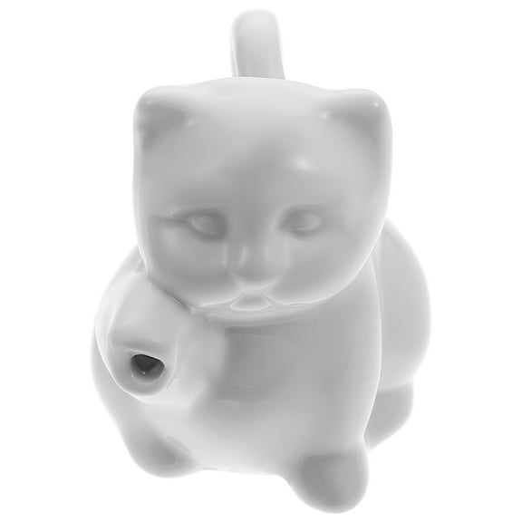 Ceramic Espresso Creamer Jug 50ML with Handle, Animal Shaped Coffee Cup, Flower Design Sauce Pitcher for and Cream