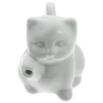 Ceramic Espresso Creamer Jug 50ML with Handle, Animal Shaped Coffee Cup, Flower Design Sauce Pitcher for and Cream