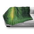 thumbnail image 2 of Mystic Soft Flannel Fleece Throw Blanket, Fantasy Warm Season Springtime Forest Tall Trees Fairytale Twilight Art Print, Cozy Plush for Indoor and Outdoor Use, 70" x 90", Green, by Ambesonne, 2 of 5