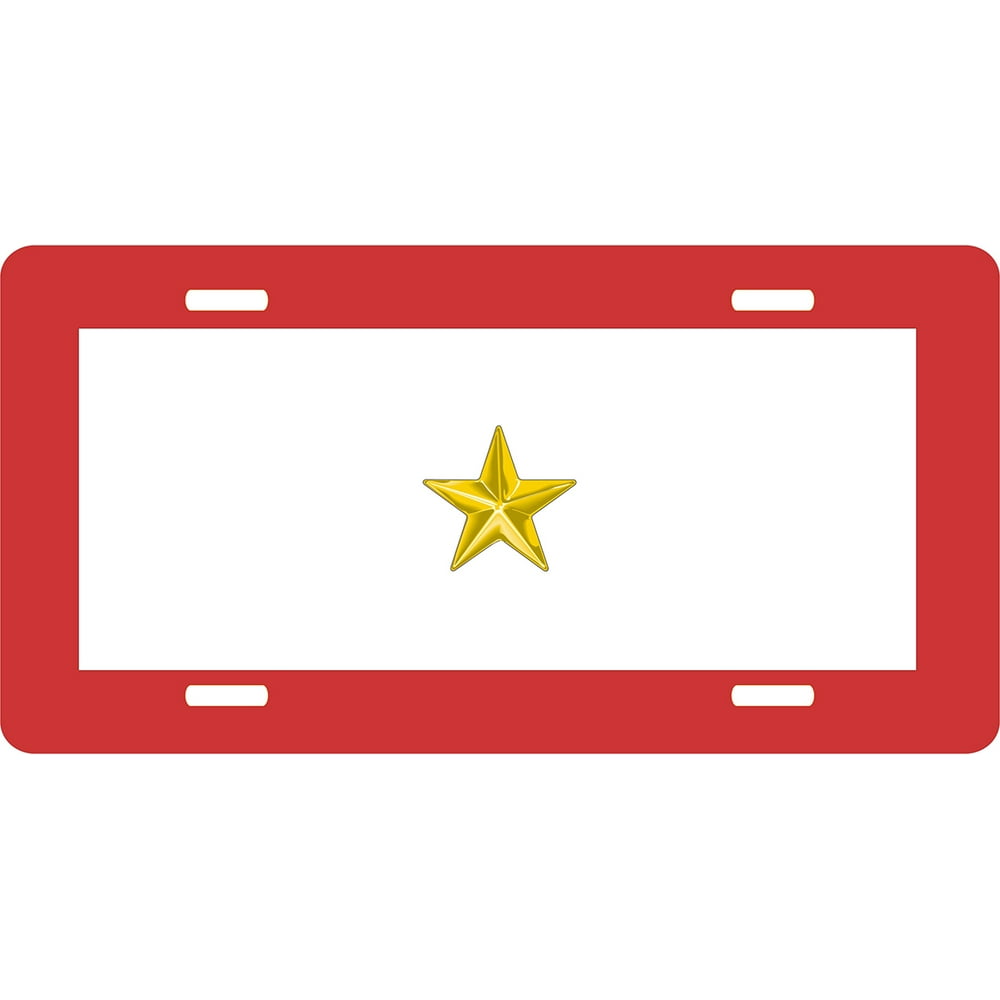 One Gold Star License Plate