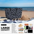 thumbnail image 5 of Wukai Gothic Skull Print Zipper Bag,large Beach Tote Bag,Waterproof Sandproof Bag,Grocery and Picnic Tote Travel Bag, 5 of 5