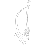 Genuine OE Subaru Seat Belt Assembly - 64621SG000VH Fits select: 2014-2018 SUBARU FORESTER