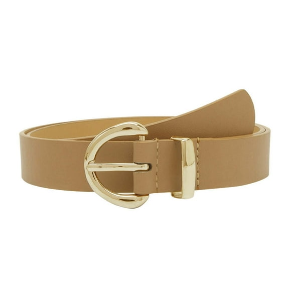 Weikingp Belts for Women, Womens Leather Belts for Jeans Dresses Fashion Gold Buckle Ladies Belt, Womens Belt, Western Belts for Woman Khaki