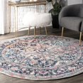 thumbnail image 1 of nuLOOM Drina Distressed Machine Washable Area Rug, 5' x 8', Blue, 1 of 8