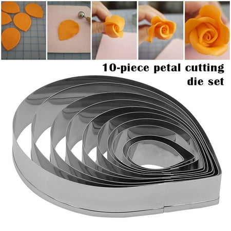 

Journey 10Pcs Petal Rose Petals Cutting Die Cutters Bread Making Baking Fondant Mold Biscuit Craft DIY Family