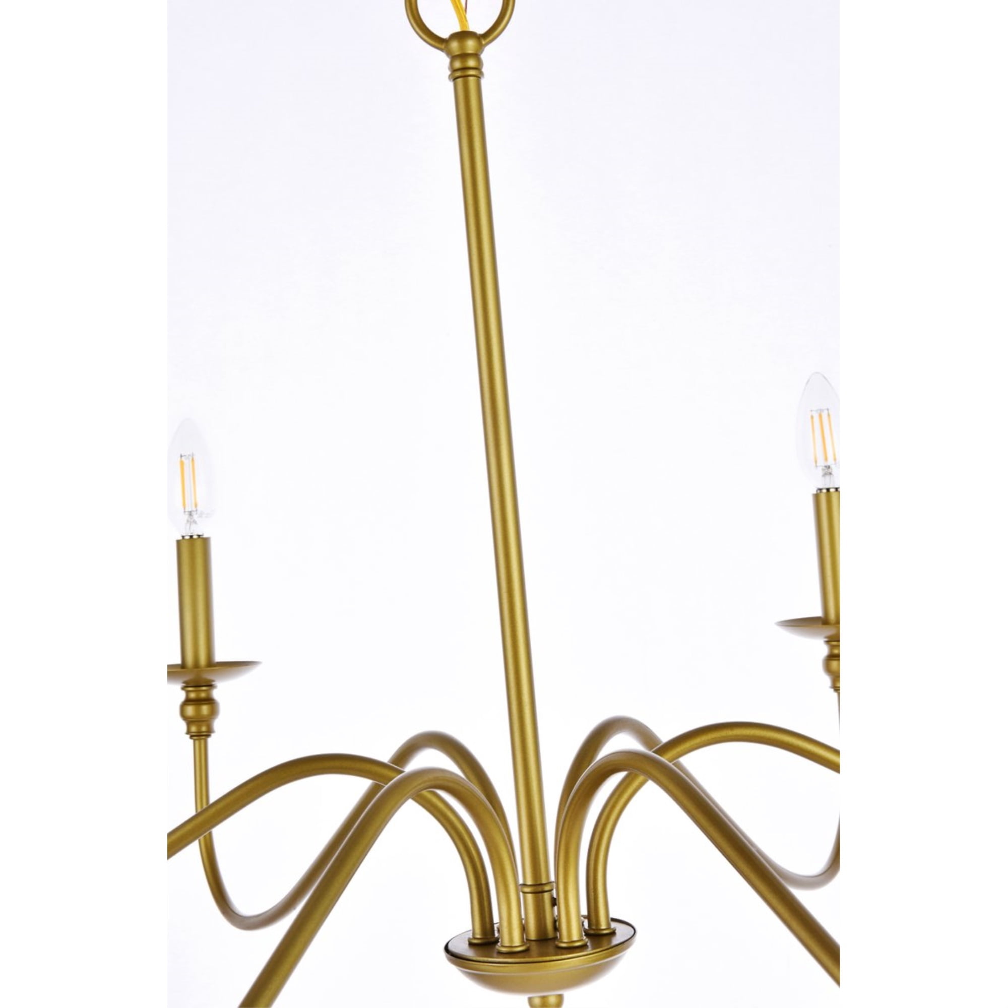 Rohan 6 lights brass chandelier