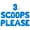 Blue, variant on Letter Balloons - 3 SCOOPS PLEASE 16" Inch Alphabet Letters Foil Mylar Balloon 3rd Birthday Party Banner (White)