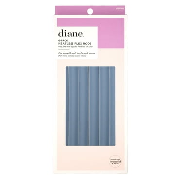 Diane 11/16" x 10" Heatless Flex Rods Hair Curlers, 6-Pack