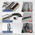 thumbnail image 3 of TVOFEK Kitchen Faucets with Pull Down Sprayer 3-Mode, Brushed Nickel Spring Kitchen Sink Faucet with Deck Plate fits 3 Hole for RV Laundry Vessel, 3 of 13