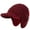 Wine Red, variant on Men's Fleece Lined Knit Winter Beanie Hat with Visor and Earflaps, Black