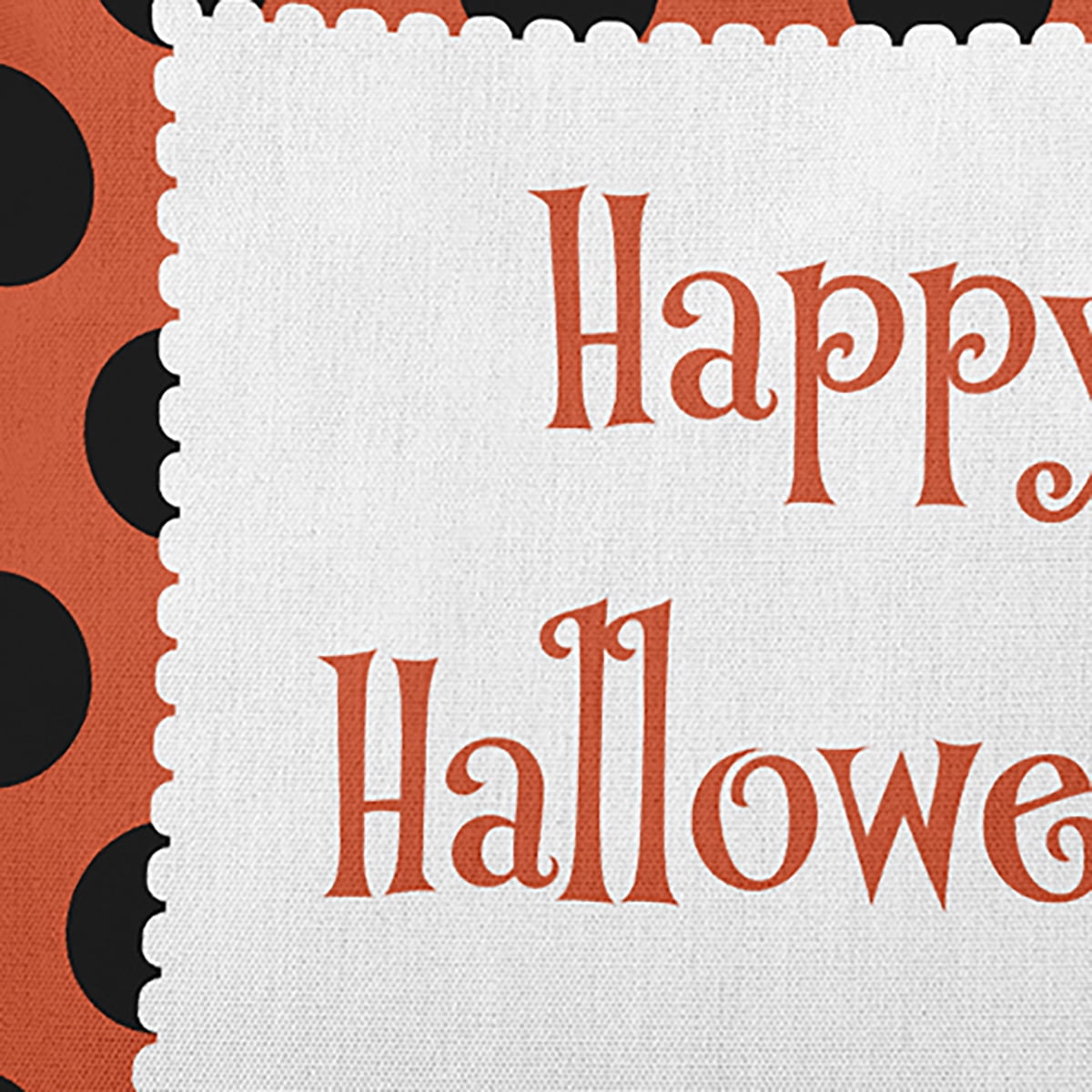 18" x 18" Simply Daisy Halloween Happy Halloween Dots Polyester Indoor/Outdoor Pillow, Harvest Orange Qty 1