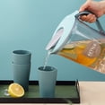 thumbnail image 4 of ReaNea Plastic Water Pitcher with Lid 71 oz and 4 Cups, Great for Juice, Milk, Beverage Cold Tea, Iced Tea (Blue), 4 of 9