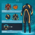 thumbnail image 6 of Hevto Wetsuits Men 3mm Neoprene Full Diving Suits Surfing Swimming Long Sleeve Back Zip for Water Sports, 6 of 6