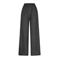thumbnail image 5 of Hinvhai Mens Elastic Waist Faux Denim Pants Relaxed Fit Men's Jeans with Elastic Waist with Zipper and Button Gray, 5 of 6