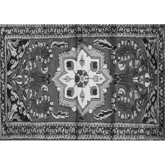 Ahgly Company Indoor Rectangle Persian Gray Traditional Area Rugs, 7' x 9'
