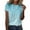 Sky Blue, variant on Vetement Femme ete 2025 Women's Fashion Print Casual Point Sleeve Crew Neck T Shirt Top Womens Too Compression Shirt Long Sleeve Turtle Neck Top for Women Workout Medium Womens Loose Tops Casual L