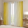 thumbnail image 2 of YST Yellow Greyish White Blackout Curtains Ombre Yellow And Gray Window Curtains 38"Wx54"L Abstract Gradient Geometric Curtains & Drapes Silver White Wavy Line Window Treatments 2 Panels, 2 of 6