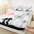 thumbnail image 3 of Manfei Valentine's Day 3pcs Twin Sheet Sets for Teens Female Men,Dandelion Love Heart Twin Fitted Sheet,Romantic Lover Couple Breathable Flat Sheet,Luxury Bedroom Decor, 3 of 7