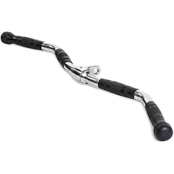 Multi-Grip Curl Bar Cable Attachment, Commercial and Home Gym, Non-Slip Grip Tricep Barbell, LAT Bar Pull Down Attachment - 25mm Diameter$$Sport & Recreation Other