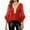 Red, variant on Womens Ruffle 3/4 Sleeve Blouses Dressy Casual V Neck Shiny Sparkly Tops Elegant Evening Party Glitter Sequin Tops Semi Formal Clothes Black XL