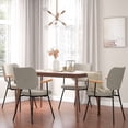 thumbnail image 3 of Gymax Set of 4 Fabric Kitchen Dining Chair Armchair Padded Modern Accent Chair Gray, 3 of 6