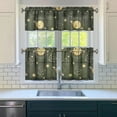 thumbnail image 3 of Kitchen Curtains 24 Inch Short - 3 Panel Set, Gothic Celestial Sun and Moon Print, Mystical Starry Night Astrology Aesthetic, Rod Pocket Window Curtain, Easy Wash, 3 of 6